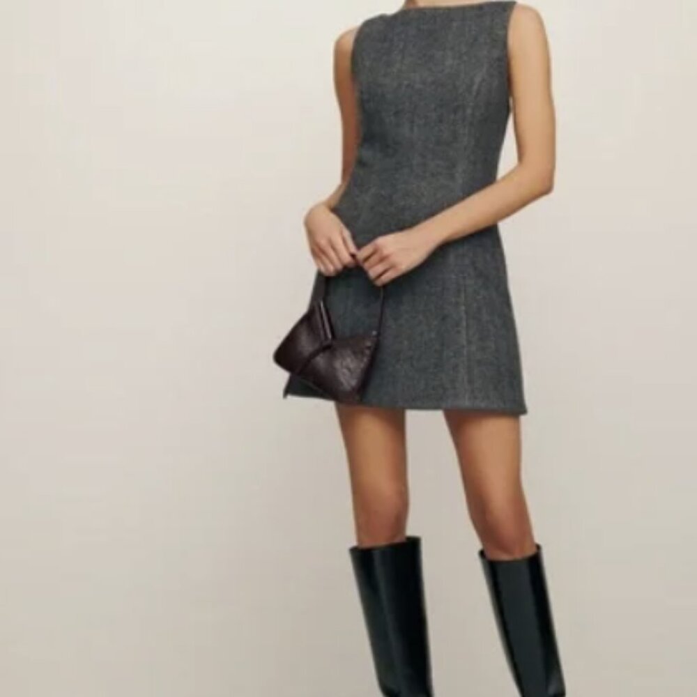 Gray Reformation Wool Sleeveless Dress